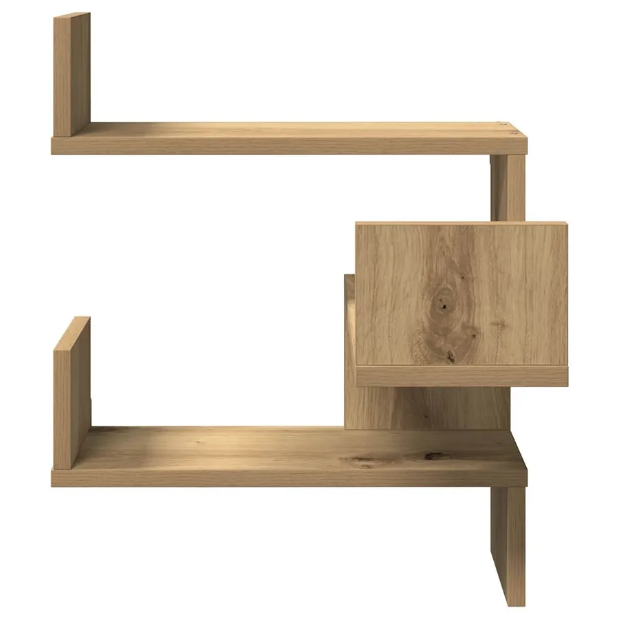 Étagère d'angle murale chêne artisanal 40x40x49,5 cm - 5