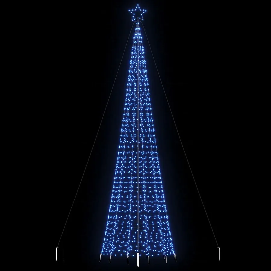 Sapin de Noël à LED avec pointes 1534 LED bleu 500 cm