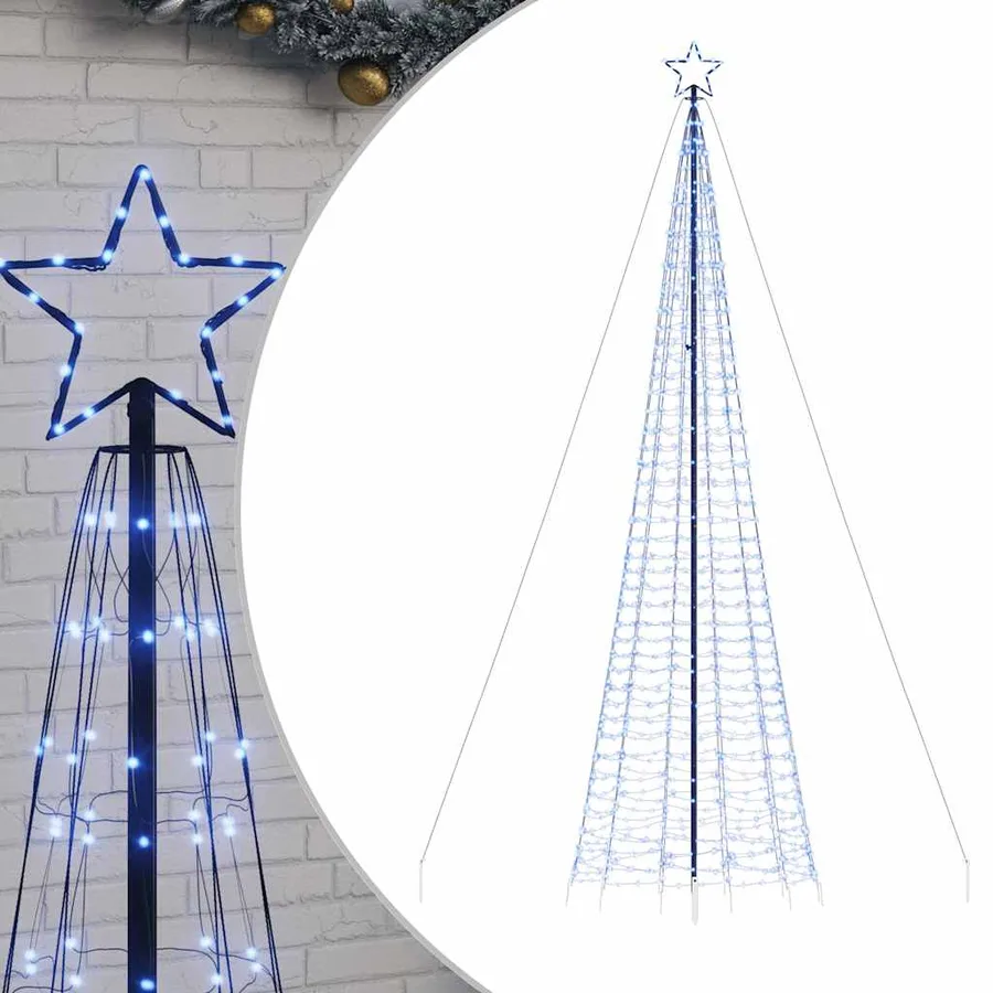 Sapin de Noël à LED avec pointes 1534 LED bleu 500 cm - 2