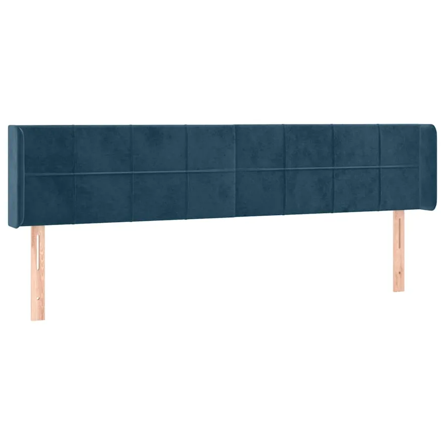 Tête de lit à LED Bleu foncé 163x16x78/88 cm Velours - 3