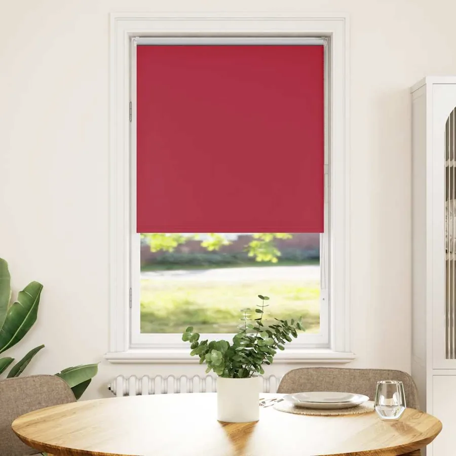 Store enrouleur occultant rouge largeur du tissu 60,7 cm