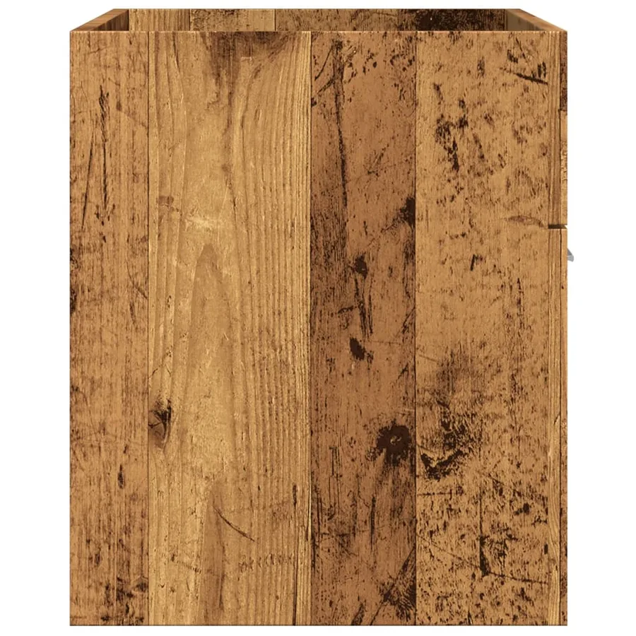 Armoire lavabo de salle de bain vieux bois bois d'ingénierie - 5