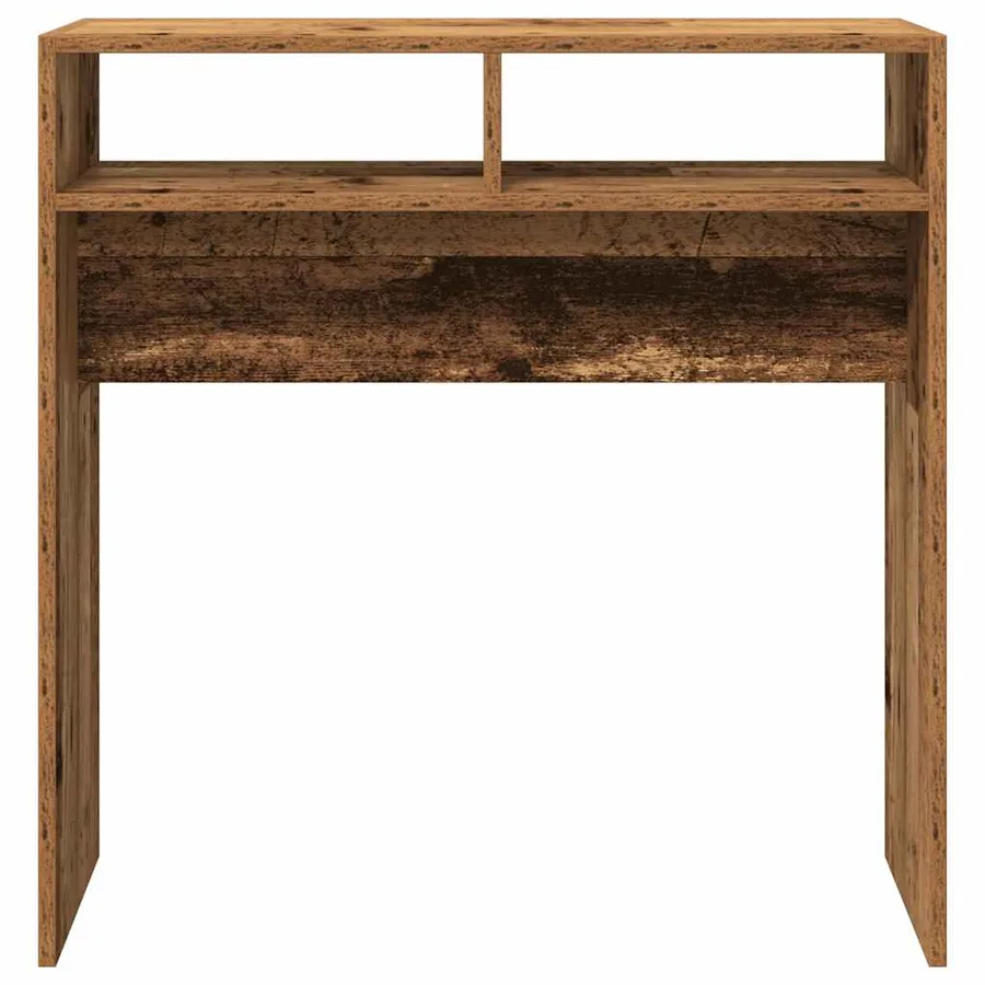 Table console vieux bois 78x30x80 cm bois d'ingénierie - 4