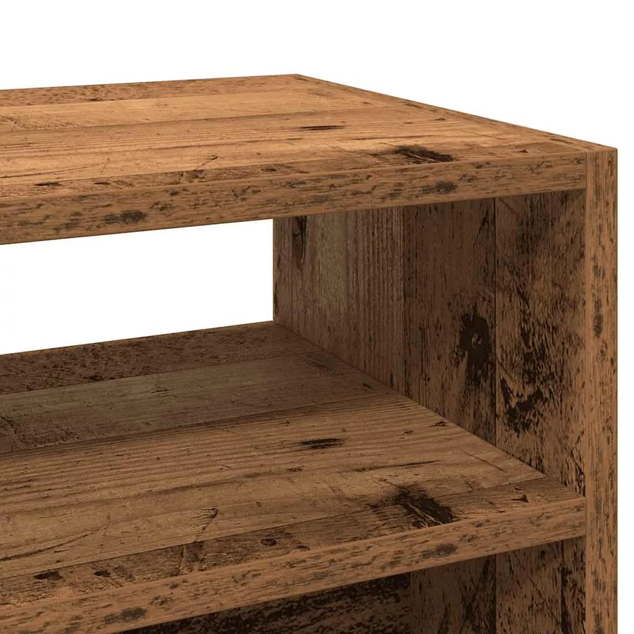 Table console vieux bois 78x30x80 cm bois d'ingénierie - 7