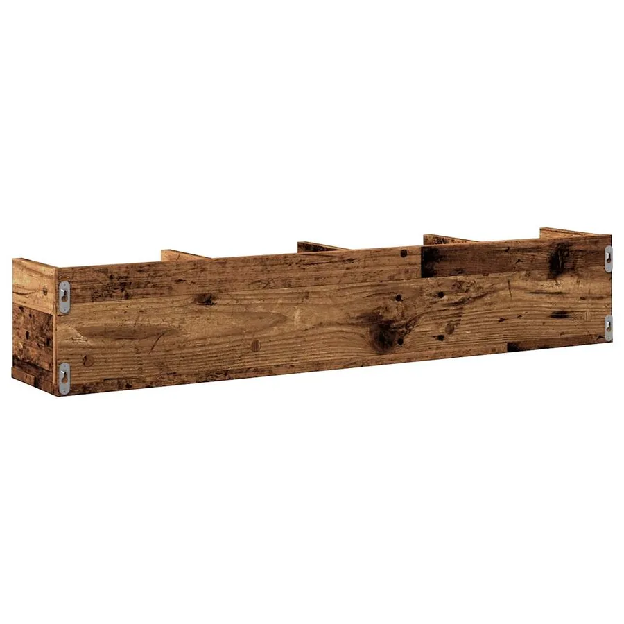 Étagère murale à CD vieux bois 100x18x18 cm bois d'ingénierie - 6