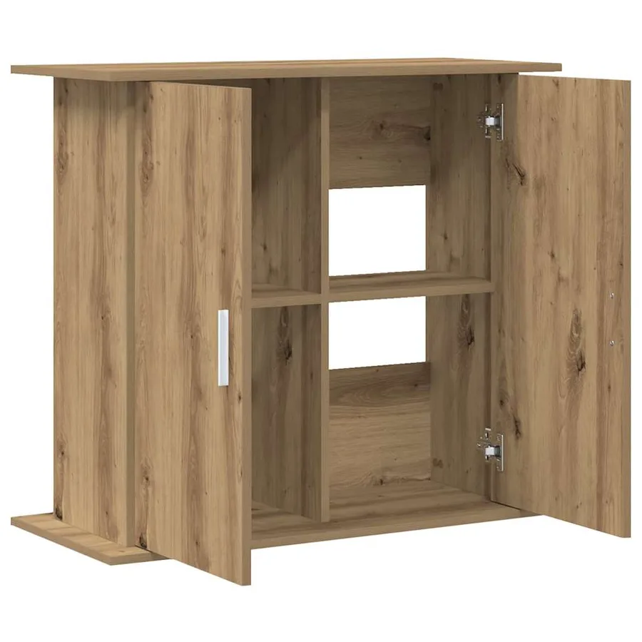 Support d'aquarium Chêne artisanal 81x36x73 cm Bois d'ingénierie - 2