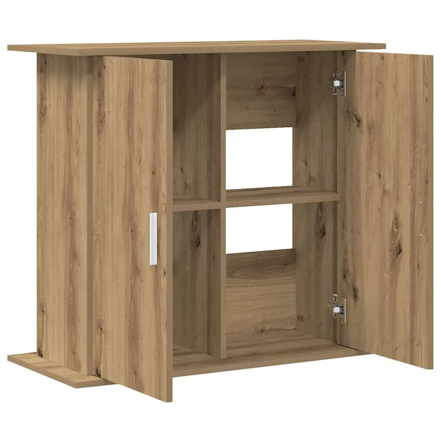 Support d'aquarium Chêne artisanal 81x36x73 cm Bois d'ingénierie - 7