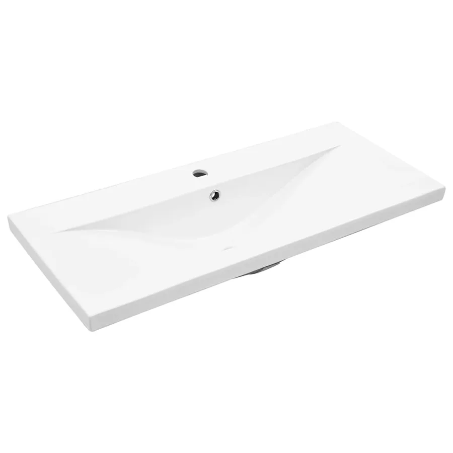 Armoire lavabo de bain avec bassin intégré chêne artisanal - 5