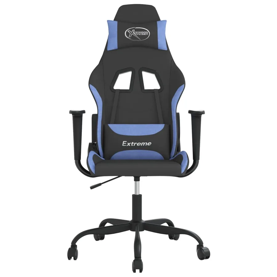 Chaise de jeu Noir et bleu Tissu - 3