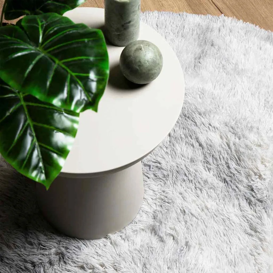 Tapis shaggy à poils longs NAVARRA gris argenté 300x200 cm - 8