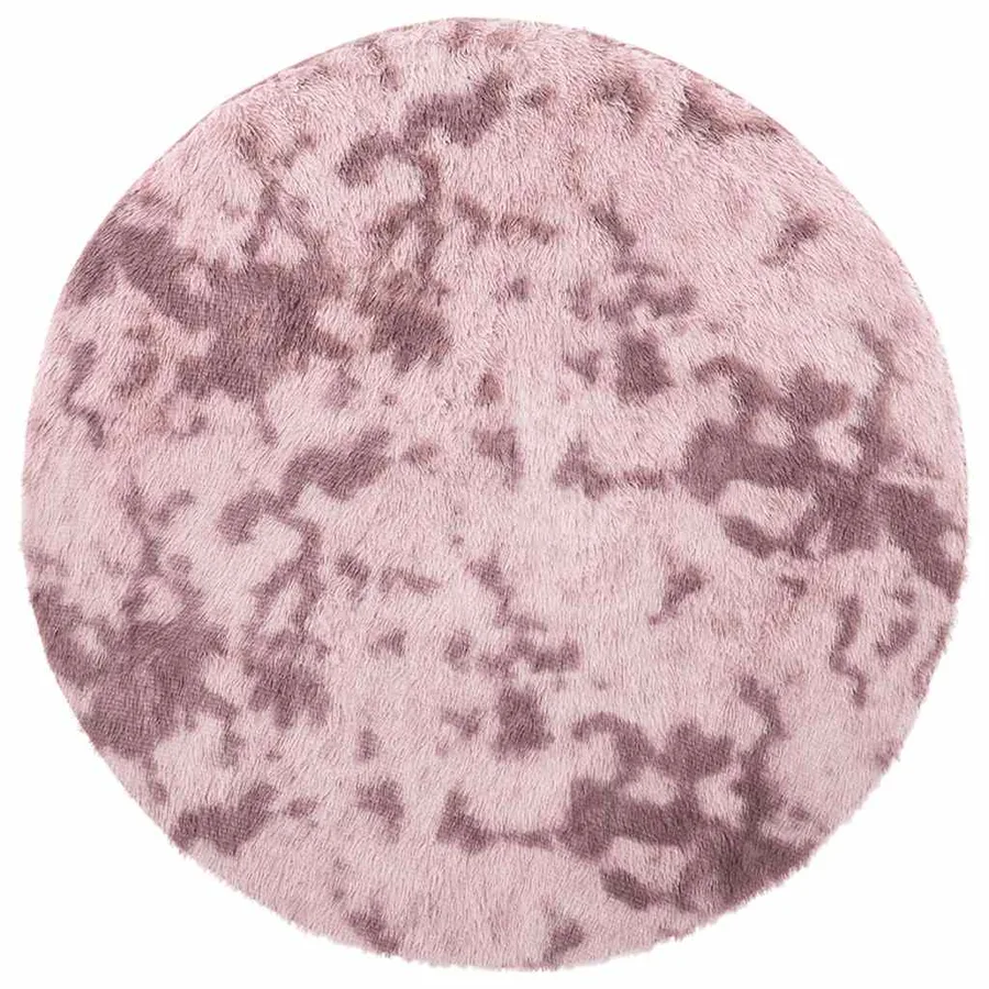 Tapis Shaggy à poils longs NAVARRA rose poudré 200x200 cm - 2