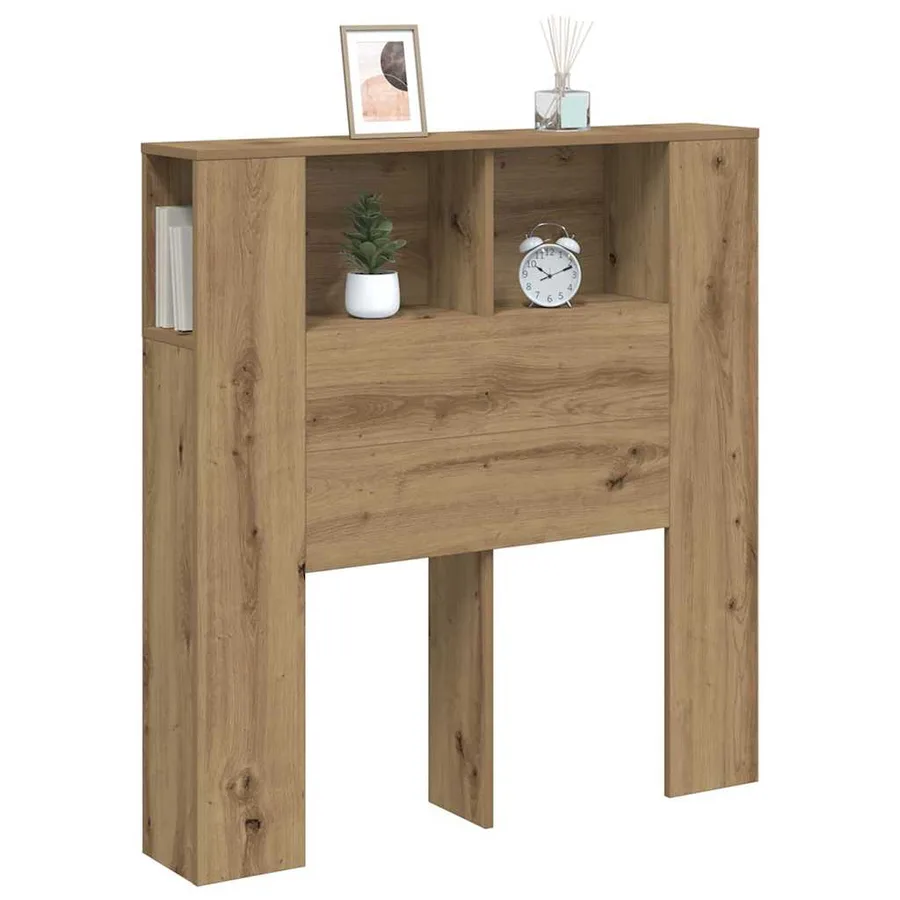 Armoire de tête de lit chêne artisanal 100x18,5x102,5 cm - 3