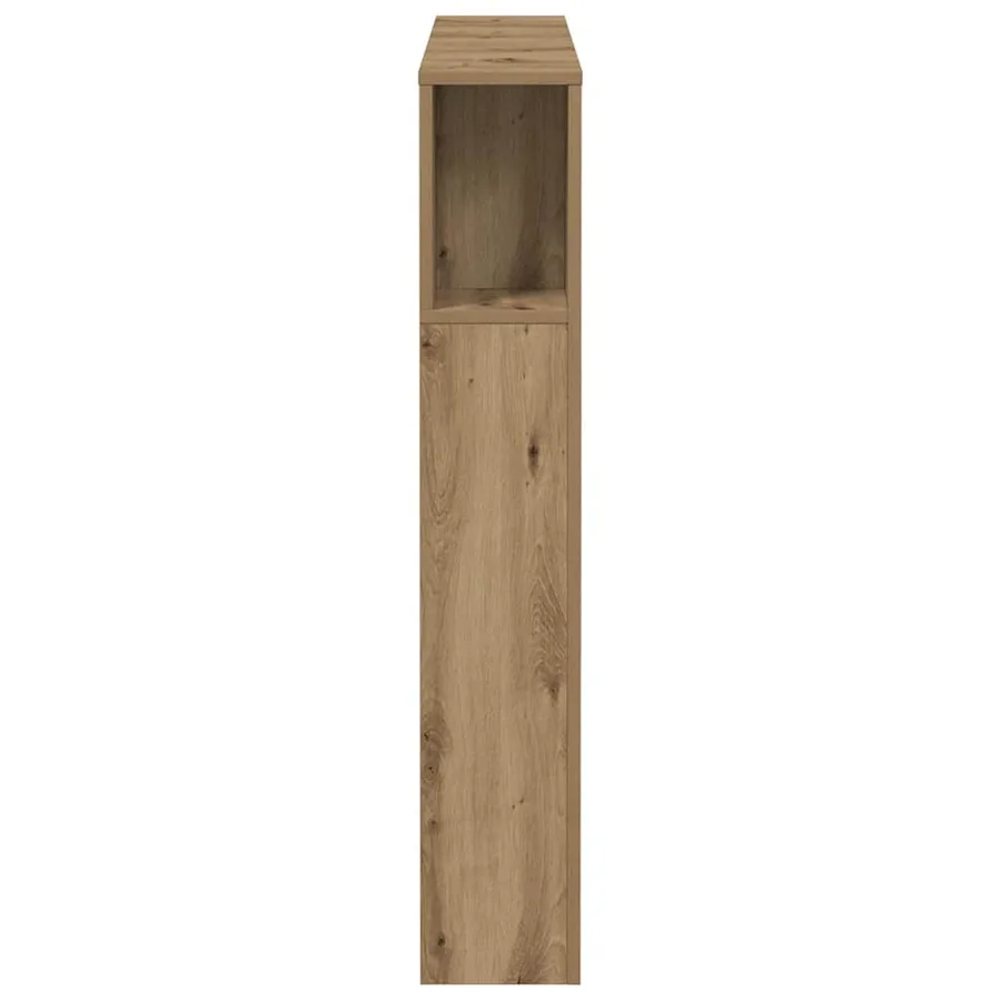 Armoire de tête de lit chêne artisanal 100x18,5x102,5 cm - 5