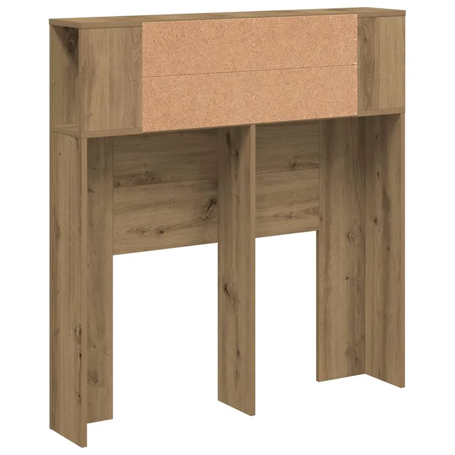 Armoire de tête de lit chêne artisanal 100x18,5x102,5 cm - 6