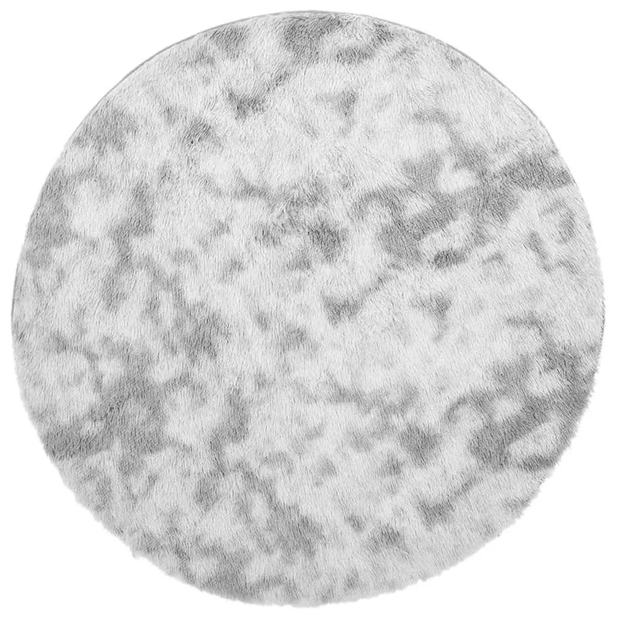 Tapis Shaggy à poils longs NAVARRA gris argenté 160x160 cm - 2