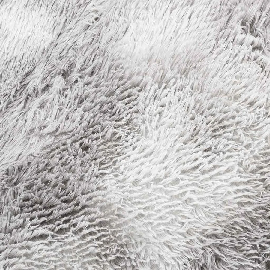 Tapis Shaggy à poils longs NAVARRA gris argenté 160x160 cm - 9