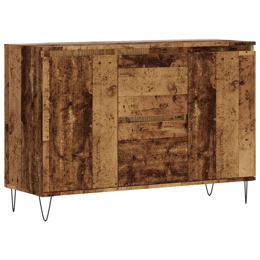 Buffet vieux bois 101,5x35x70 cm bois d’ingénierie - 2