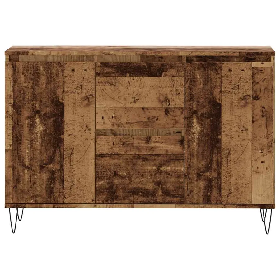 Buffet vieux bois 101,5x35x70 cm bois d’ingénierie - 4