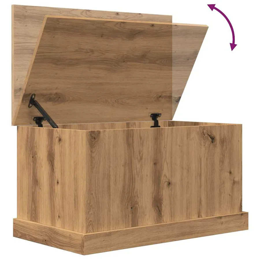 Boîtes de rangement chêne artisanal 70x40x38 cm bois ingénierie - 19