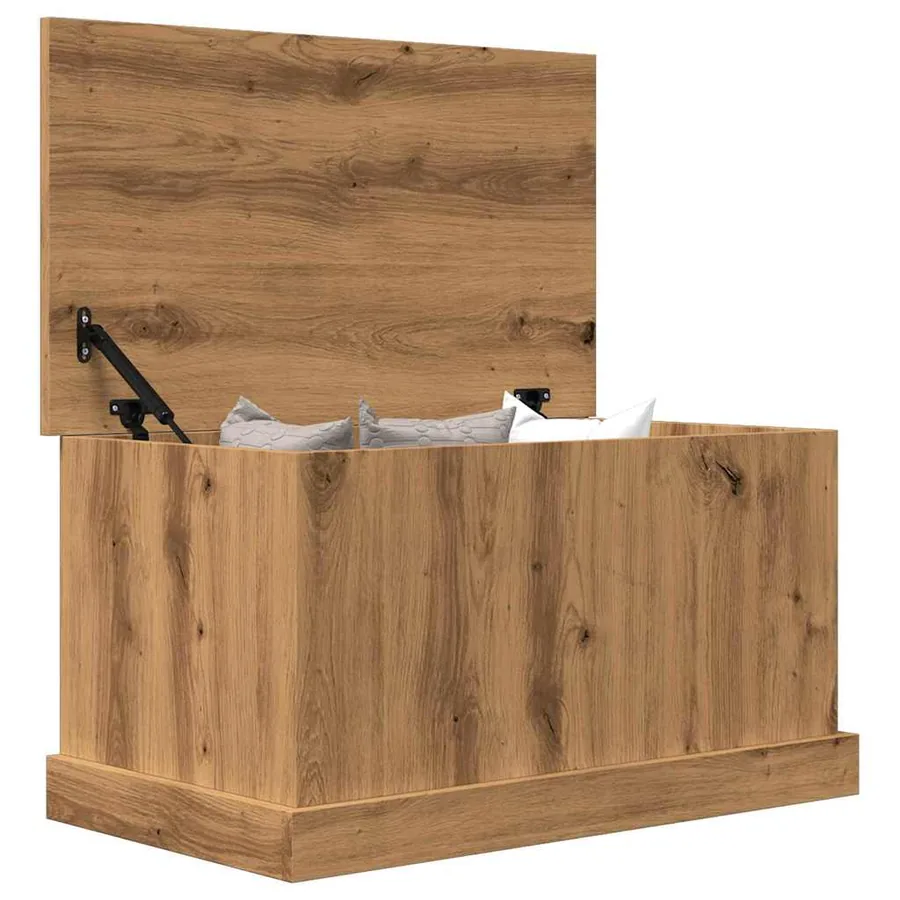 Boîtes de rangement chêne artisanal 70x40x38 cm bois ingénierie - 3