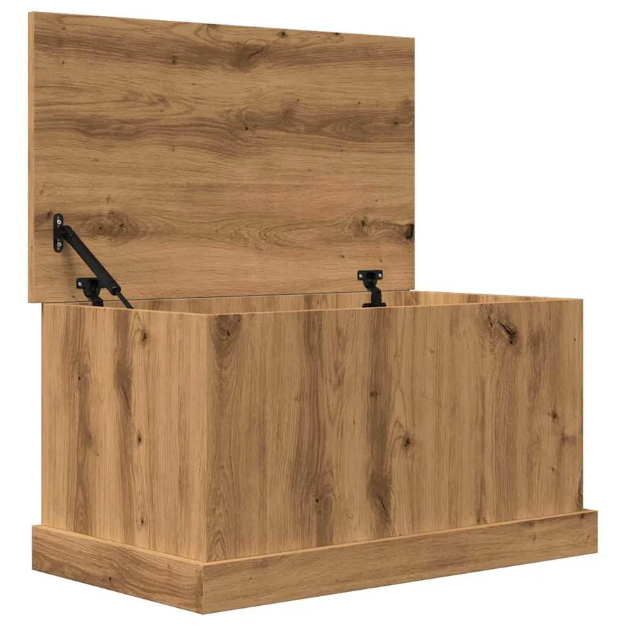 Boîtes de rangement chêne artisanal 70x40x38 cm bois ingénierie - 7