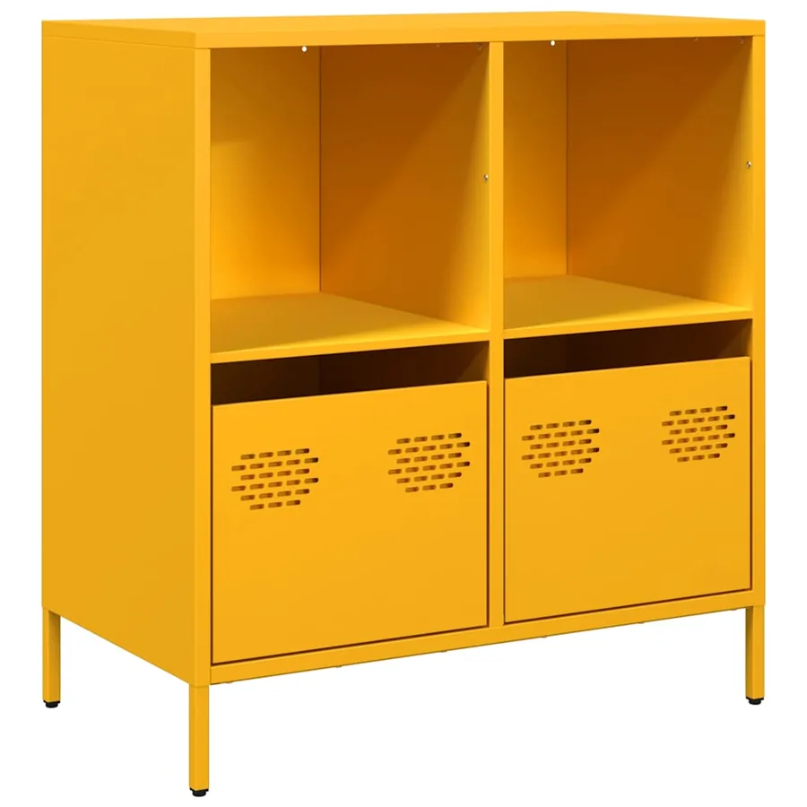 Buffet jaune moutarde 68x39x73,5 cm acier laminé à froid - 2