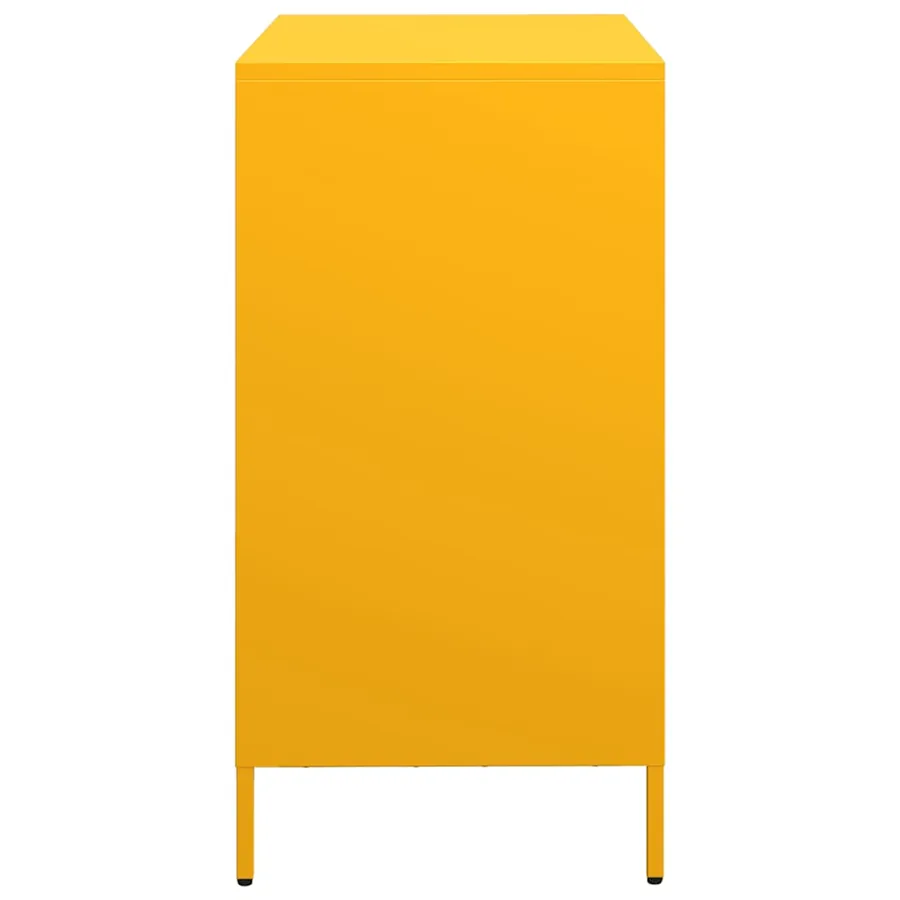 Buffet jaune moutarde 68x39x73,5 cm acier laminé à froid - 6