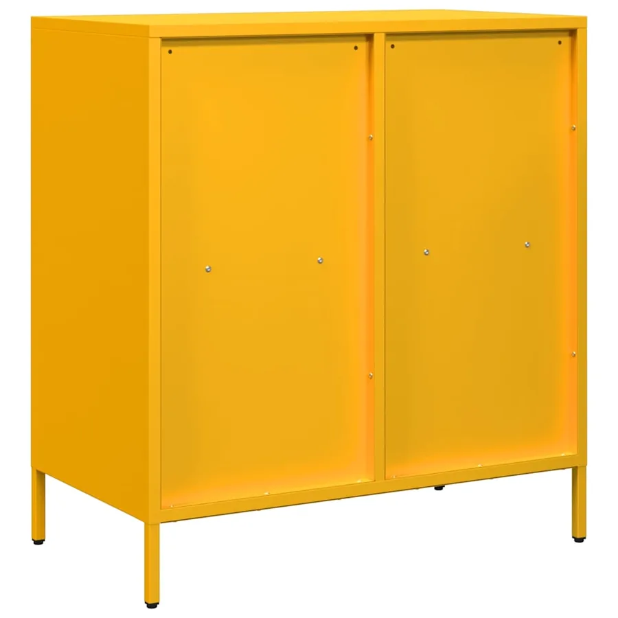 Buffet jaune moutarde 68x39x73,5 cm acier laminé à froid - 7
