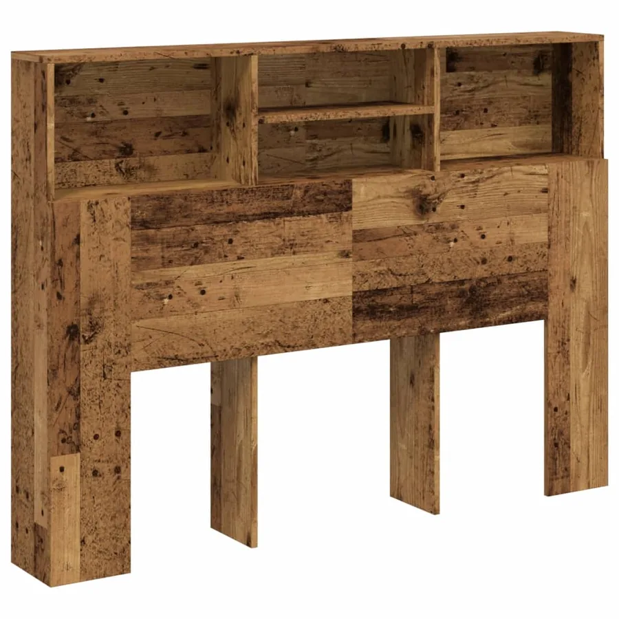 Armoire de tête de lit vieux bois 140x19x103,5 cm - 2