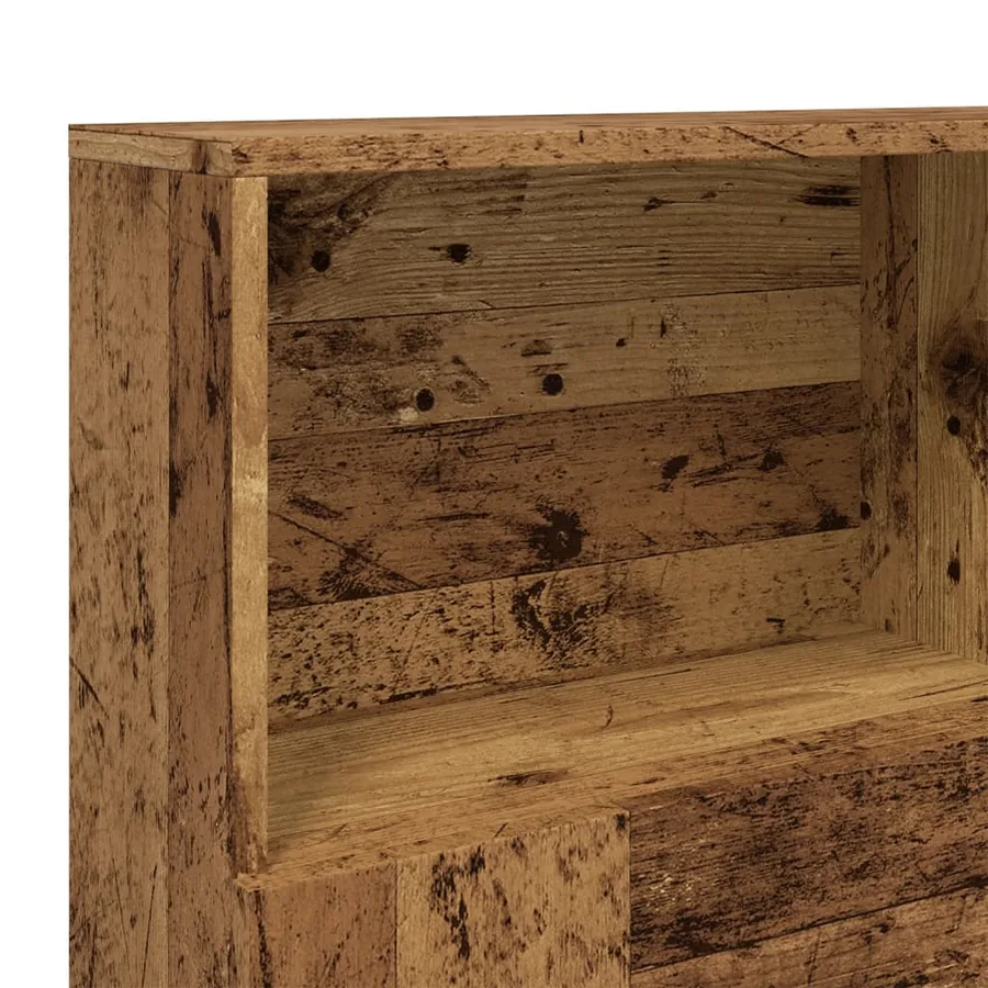 Armoire de tête de lit vieux bois 140x19x103,5 cm - 7