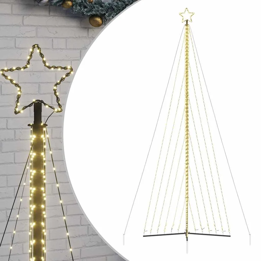 Sapin de Noël à LED 789 LED blanc chaud 476 cm - 2