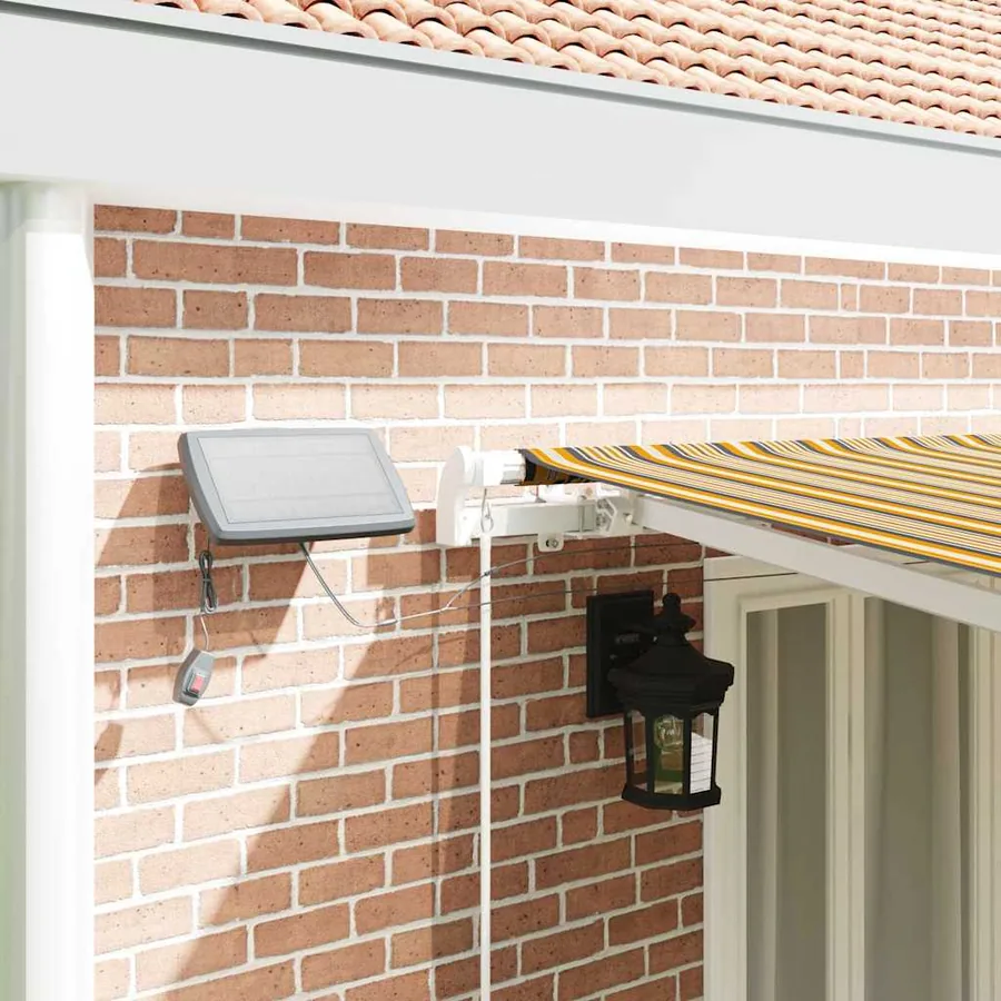 Auvent rétractable Multicolore 600 × 300 cm Tissu et Aluminium - 4