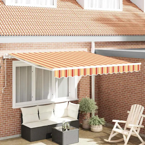 Auvent rétractable Jaune et Orange 350 x 250 cm