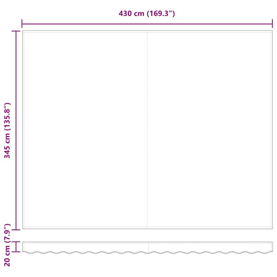 Auvent rétractable Multicolore 450 x 350 x 165 cm - 11