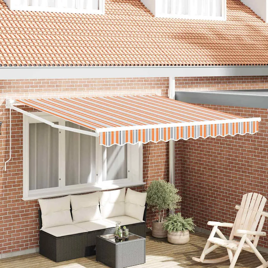 Auvent rétractable Multicolore 350 x 250 cm