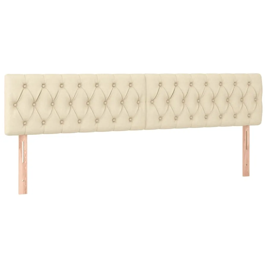 Cadre de lit ottoman avec matelas crème 180x200 cm tissu - 9