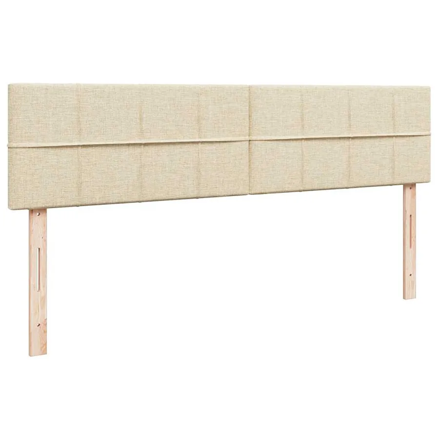 Cadre de lit ottoman avec matelas crème 180x200 cm tissu - 10