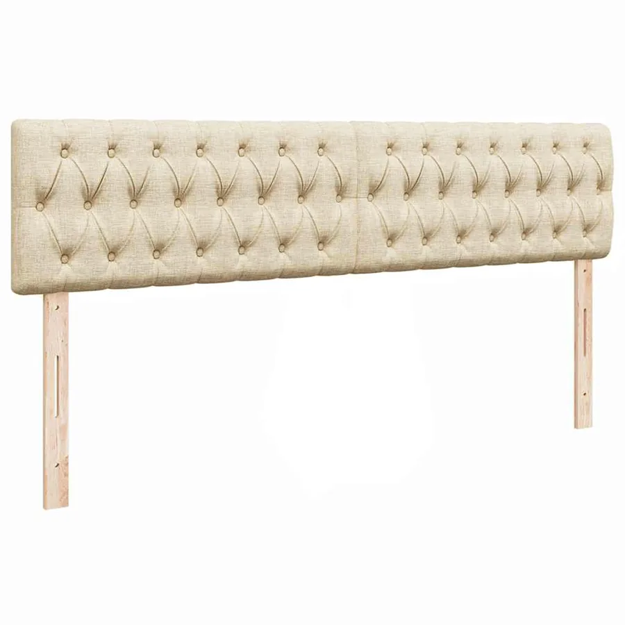 Cadre de lit ottoman avec matelas crème 180x200 cm tissu - 10