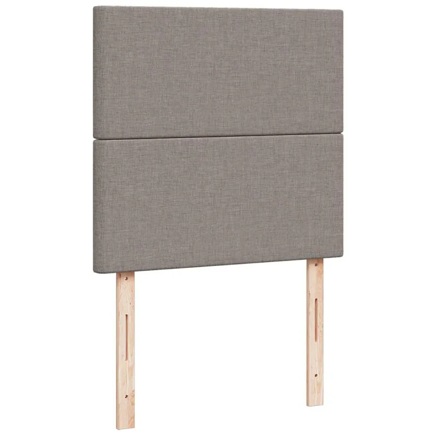 Lit ottoman avec matelas taupe 90x200 cm tissu - 9