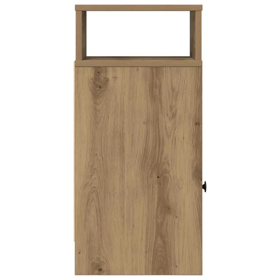 Tables de chevet 2 pcs avec tiroir chêne artisanal 25 x 31 x 66 cm - 7