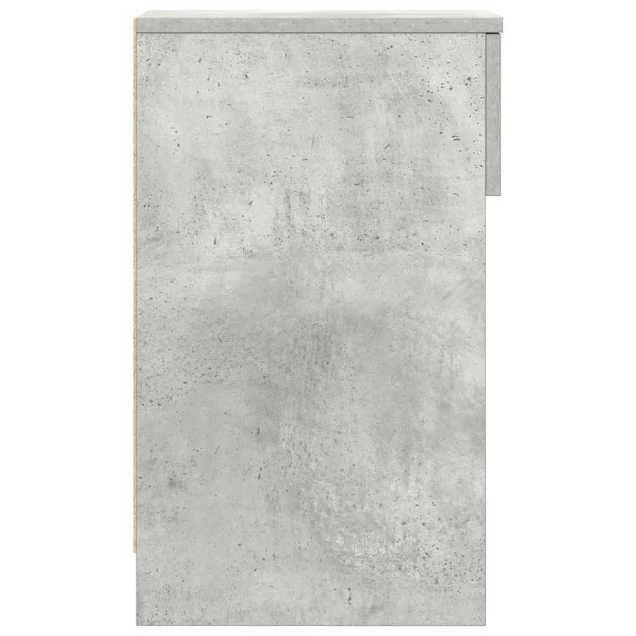 Table de chevet avec tiroir gris béton 20x36x60 cm - 6
