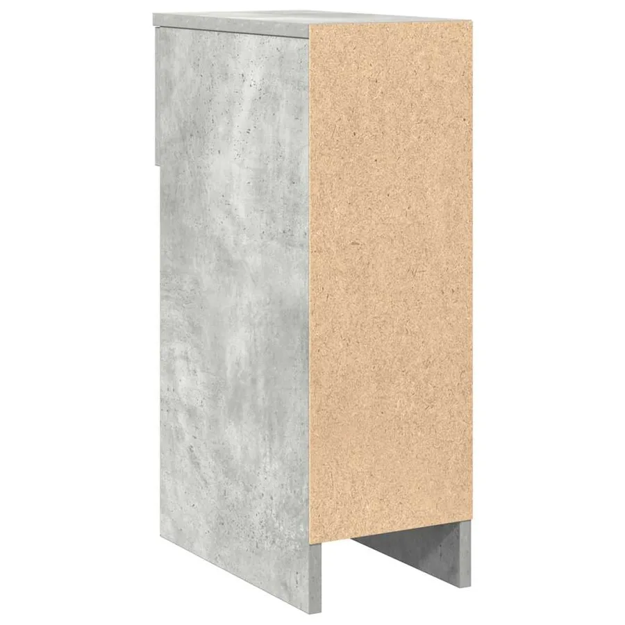 Table de chevet avec tiroir gris béton 20x36x60 cm - 7