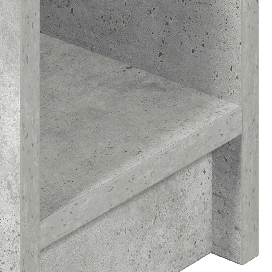 Table de chevet avec tiroir gris béton 20x36x60 cm - 9