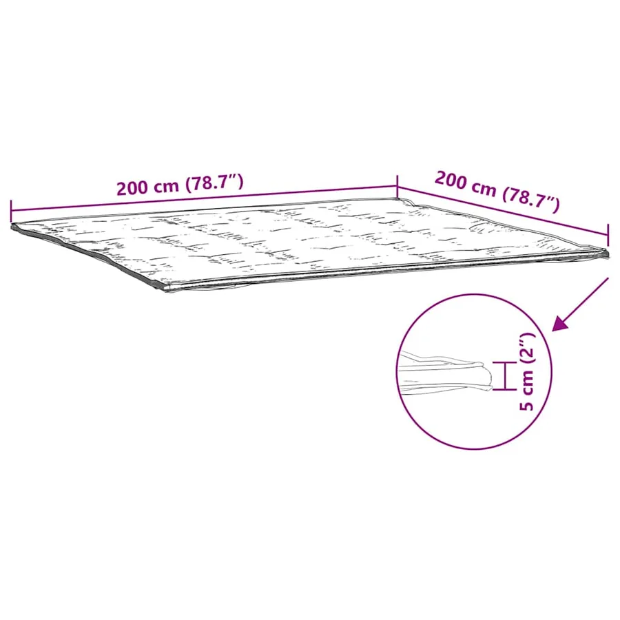 Protège-matelas blanc 200x200 cm - 6