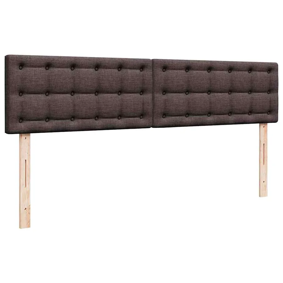 Cadre de lit ottoman avec matelas marron foncé 180x200 cm tissu - 10