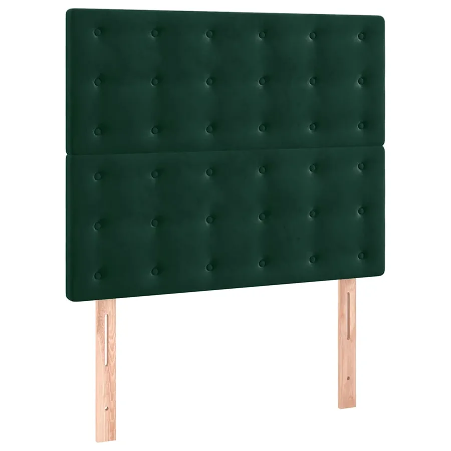 Tête de lit Vert foncé 80x5x118/128 cm Velours - 2