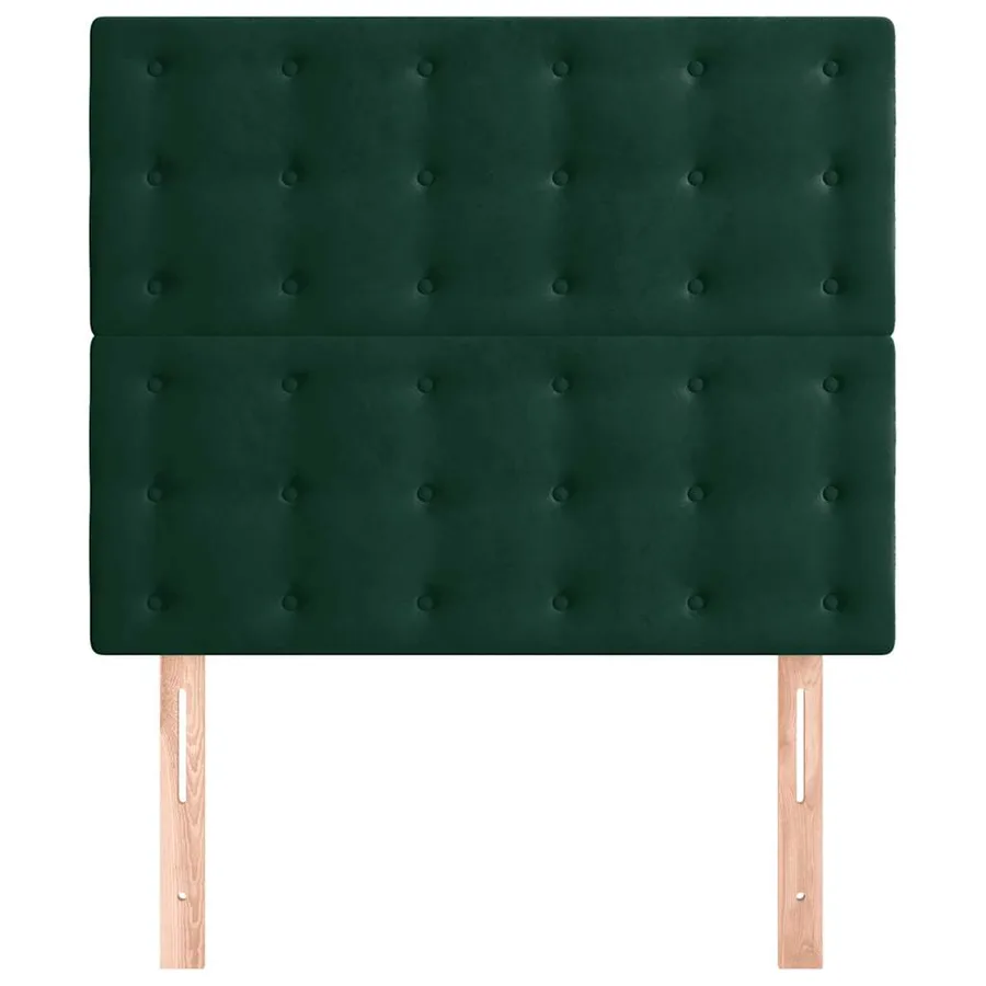 Tête de lit Vert foncé 80x5x118/128 cm Velours - 3