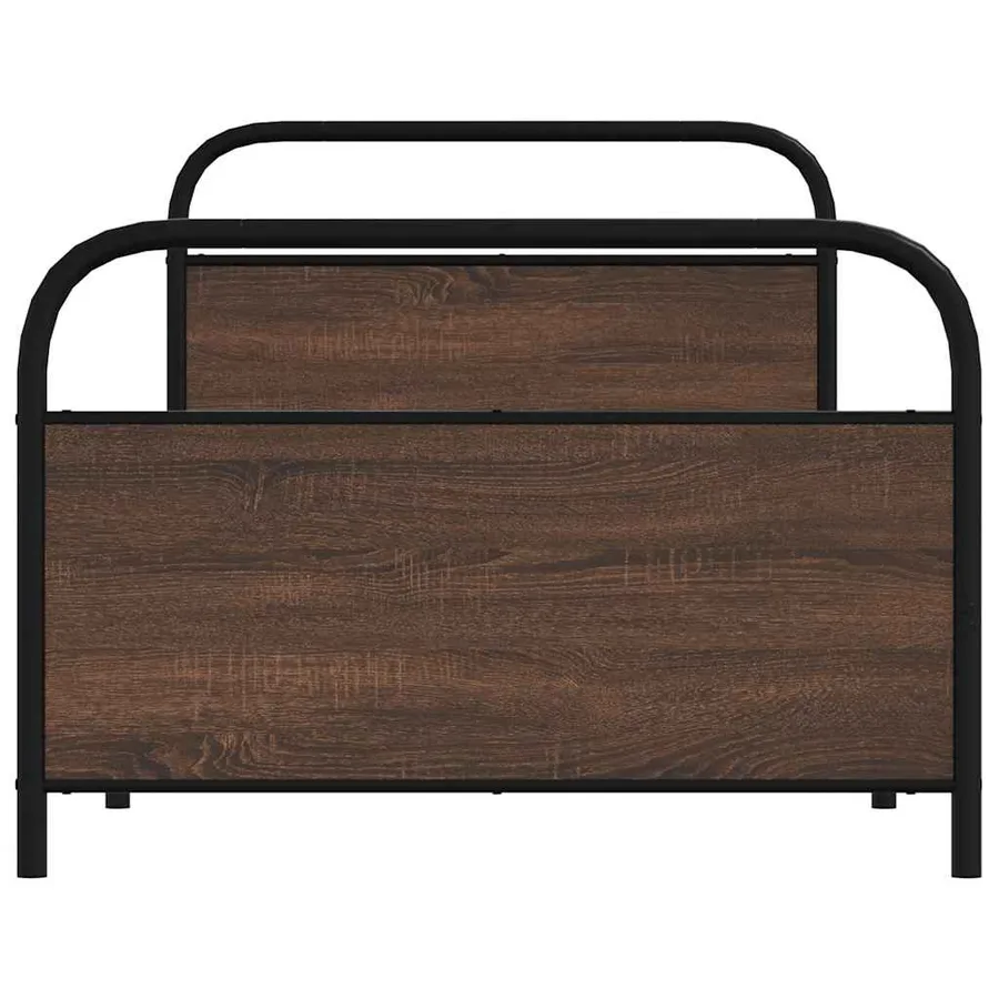Cadre de lit sans matelas 100x190 cm chêne marron - 5