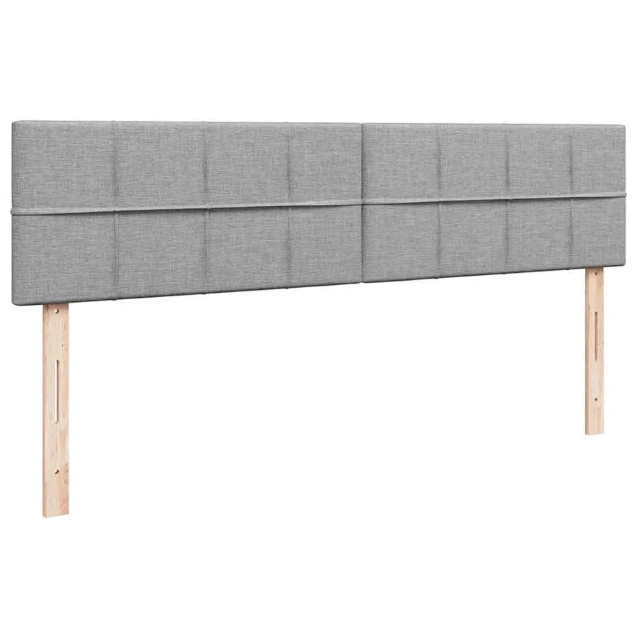 Cadre de lit ottoman et matelas gris clair 180x200cm tissu - 10