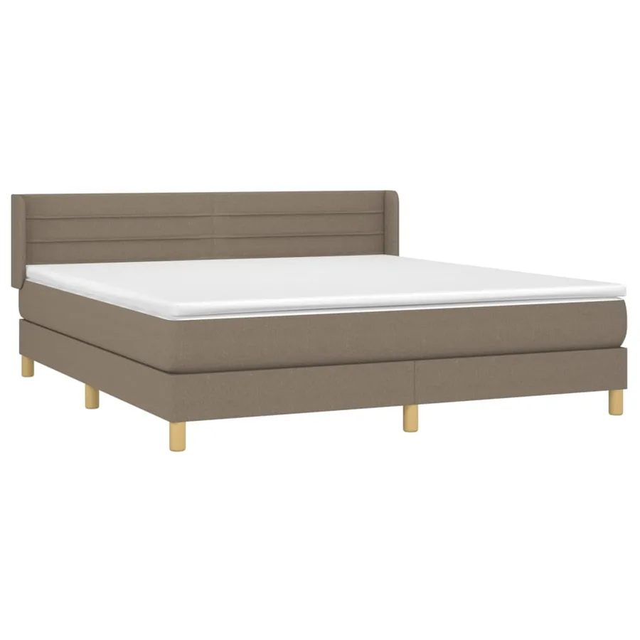 Sommier à lattes de lit avec matelas Taupe 180x200 cm Tissu - 3